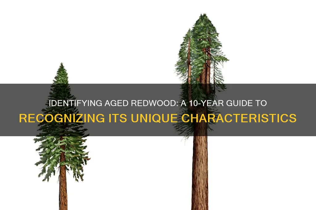 how to recognize old redwood wood after 10 years