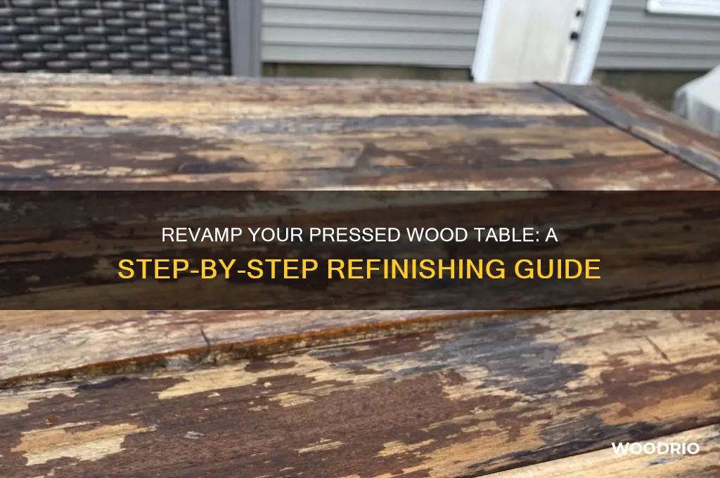 how to redo a pressed wood table