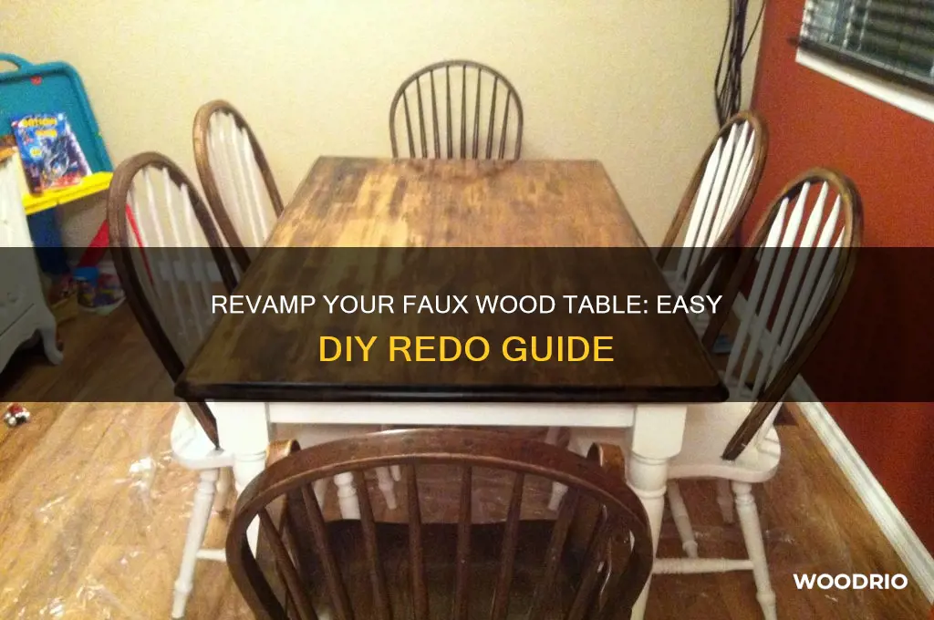 how to redo a table that is not real wood