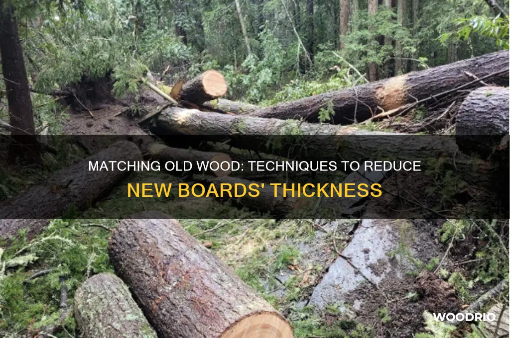 how to reduce new wood boards to match old thickness