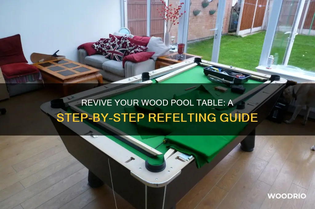 how to refelt a wood pool table