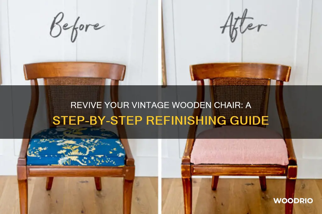 how to refinish a big old wooden chair
