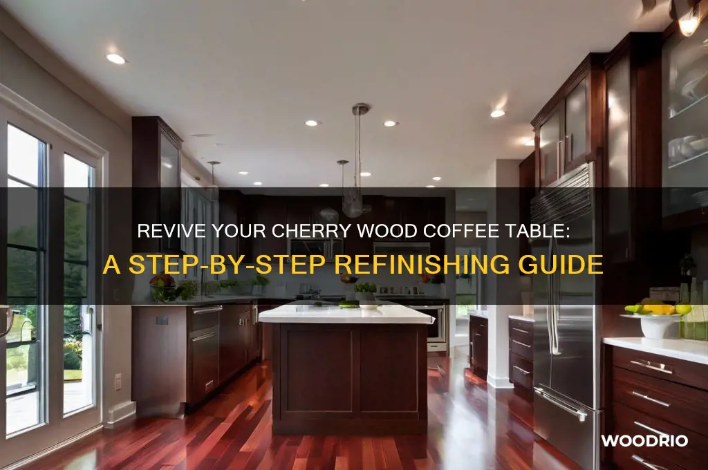 how to refinish a cherry wood coffee table