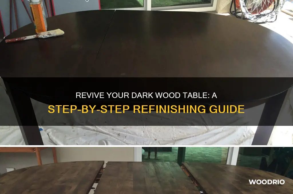 how to refinish a dark wood table
