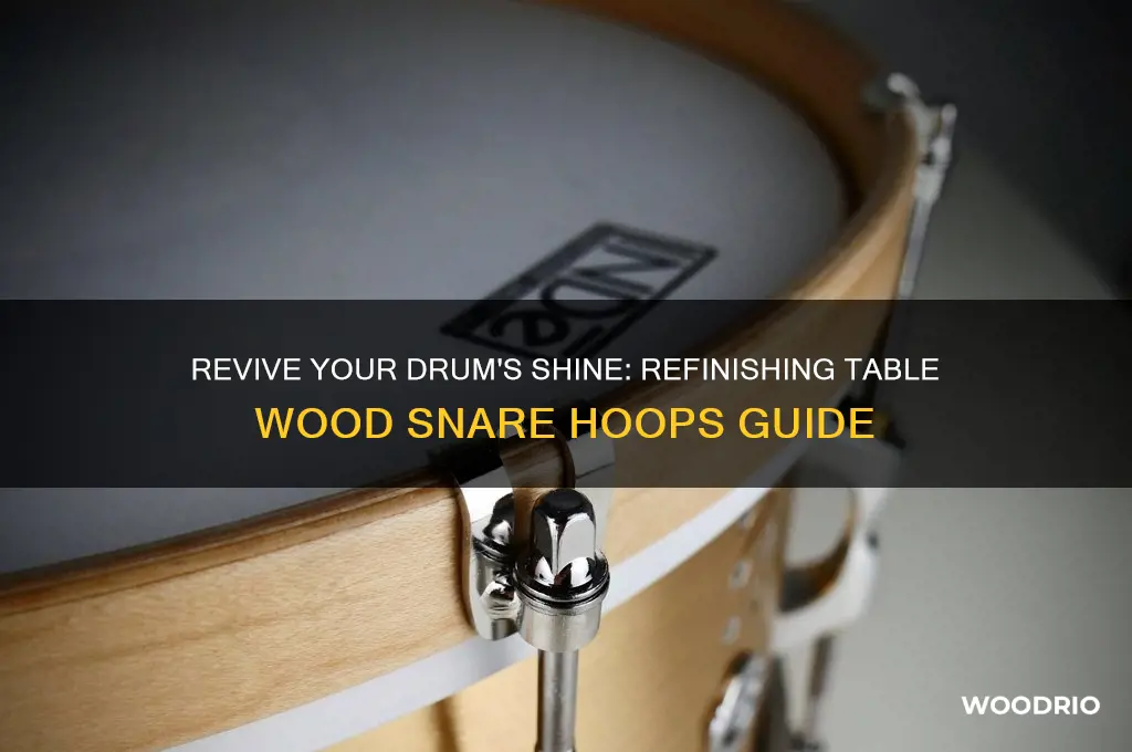 how to refinish a table wood snare drum hoops
