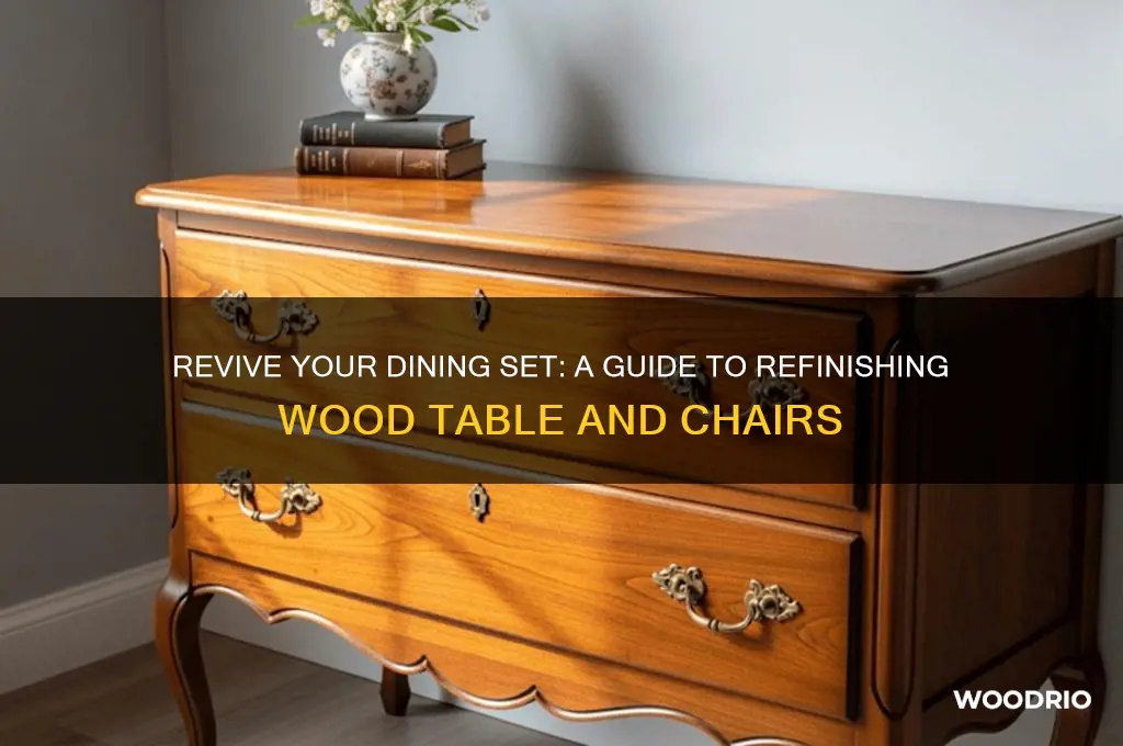how to refinish a wood table and chairs
