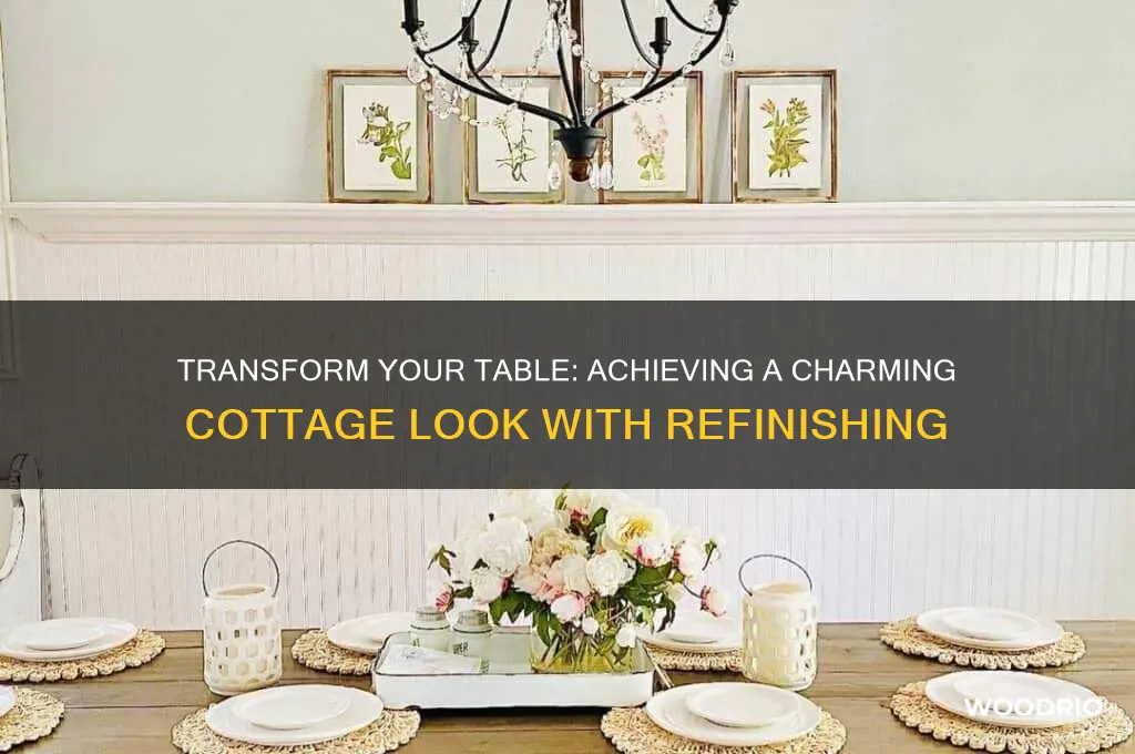 how to refinish a wood table to a cottage look