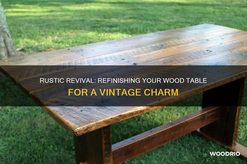 how to refinish a wood table to look rustic