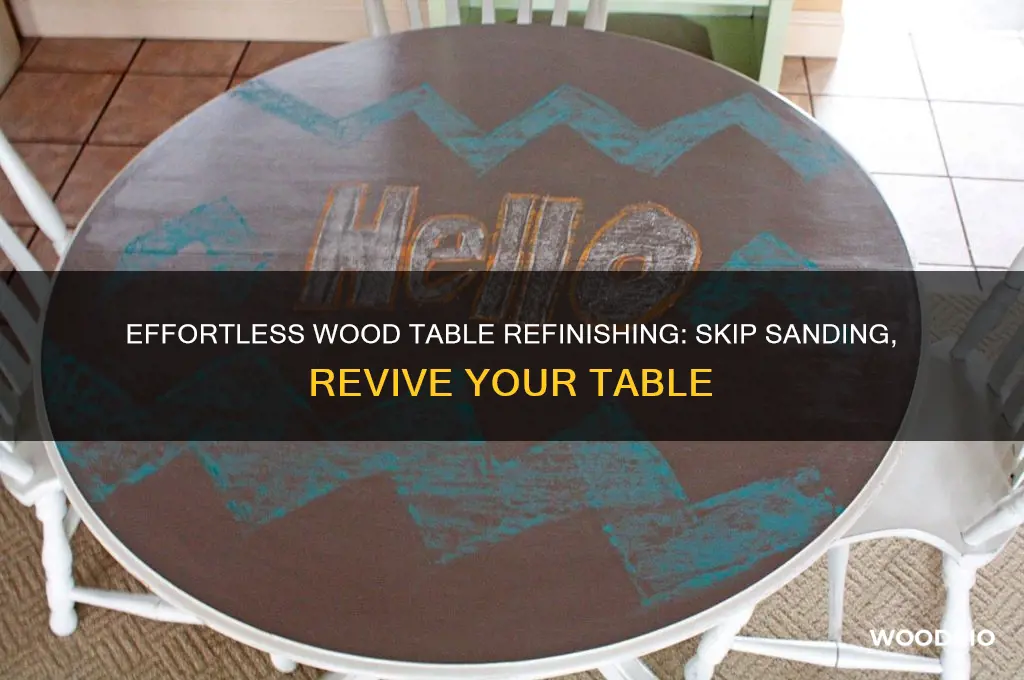 how to refinish a wood table without sanding