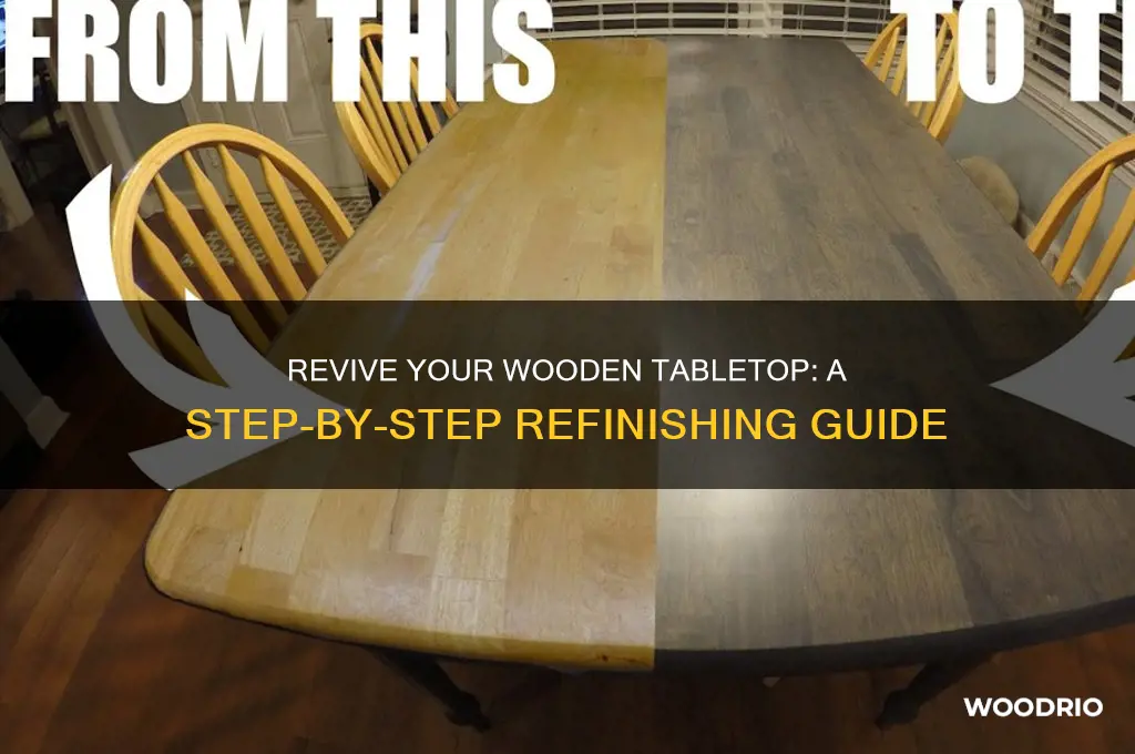 how to refinish a wooden tabletop this old house