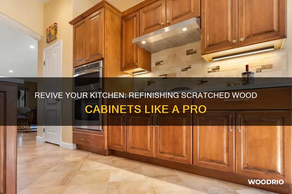 how to refinish old scratched wood cabinets