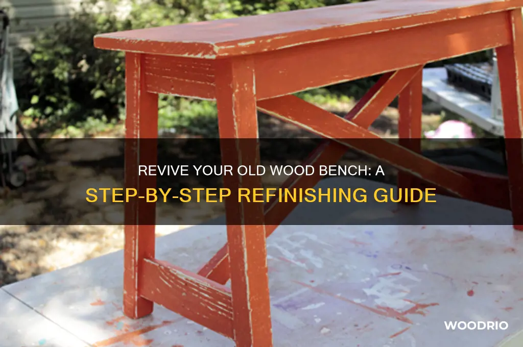 how to refinish old wood bench