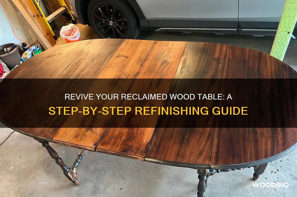how to refinish reclaimed wood table