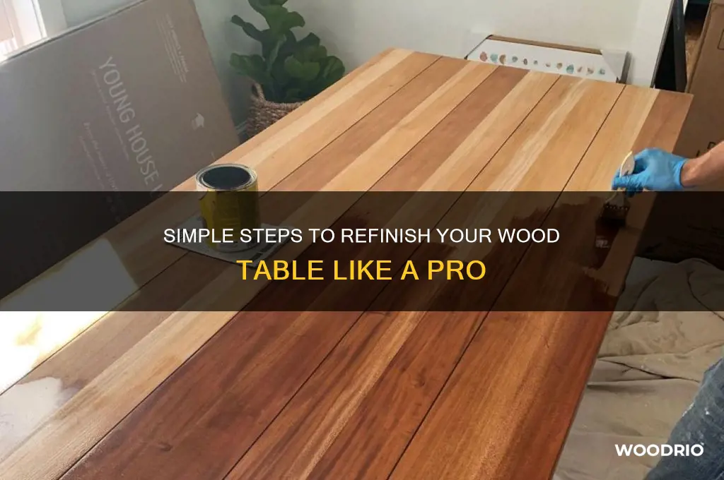 how to refinish wood table easy
