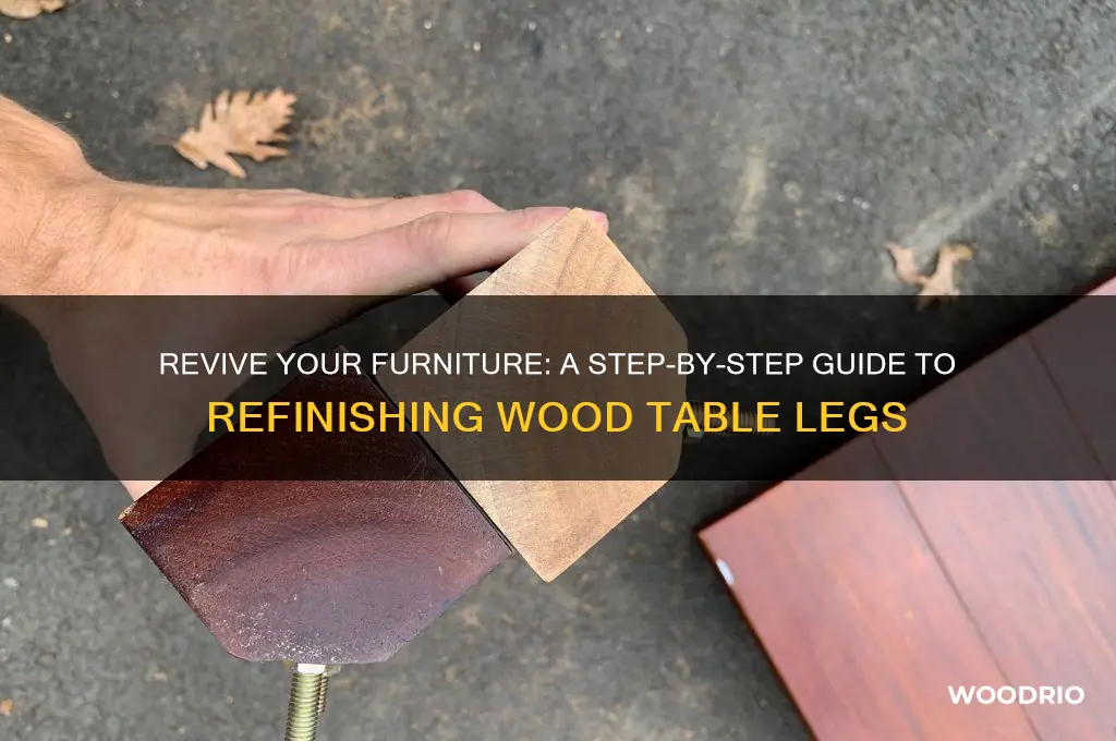 how to refinish wood table legs