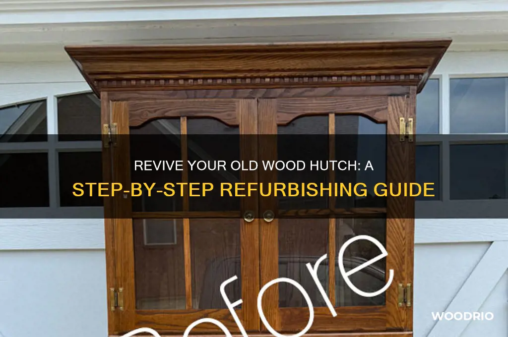 how to refurbish an old dirty wood hutch