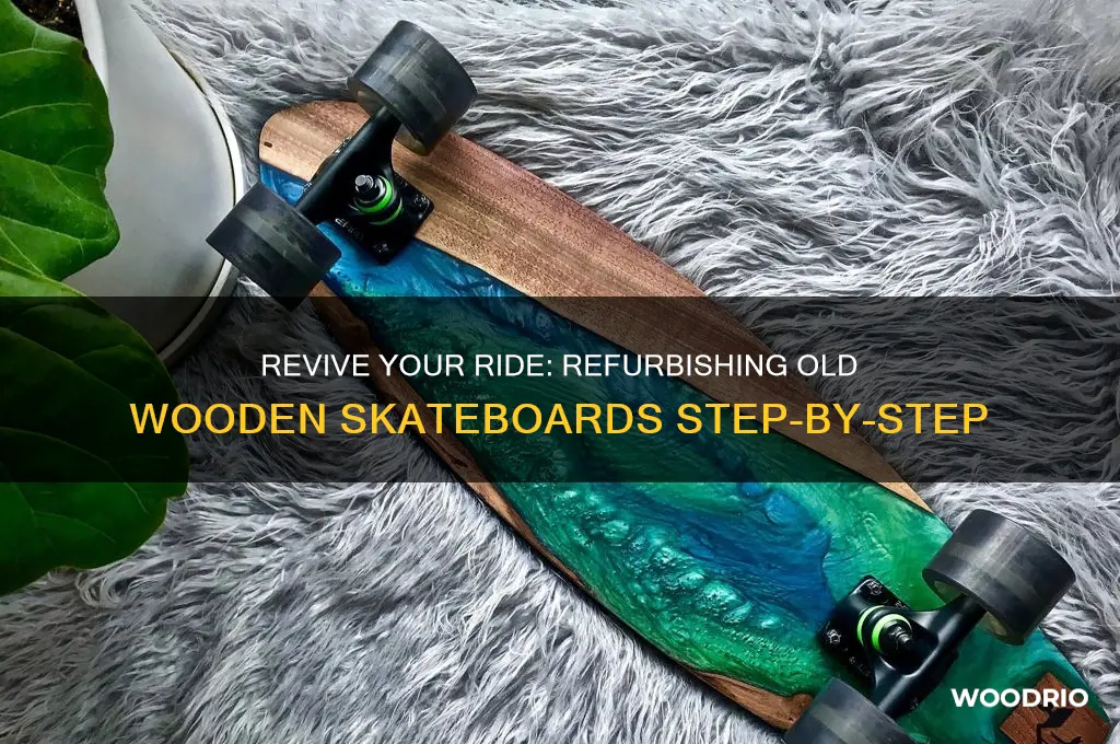 how to refurbish old wooden skateboard