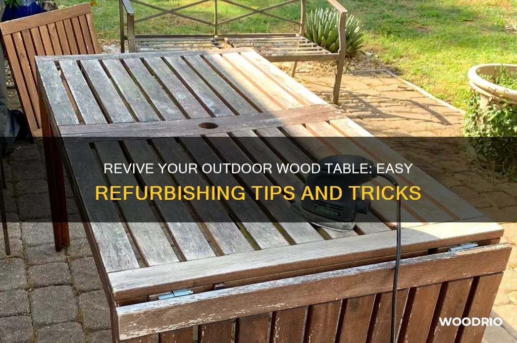 how to refurbish outdoor wood table