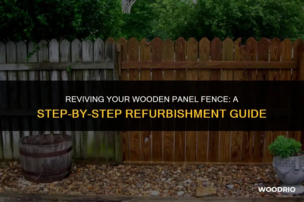 how to refurbish wooden panel fence
