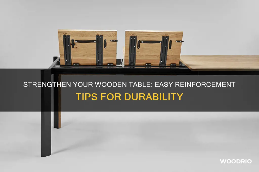 how to reinforce a wooden table