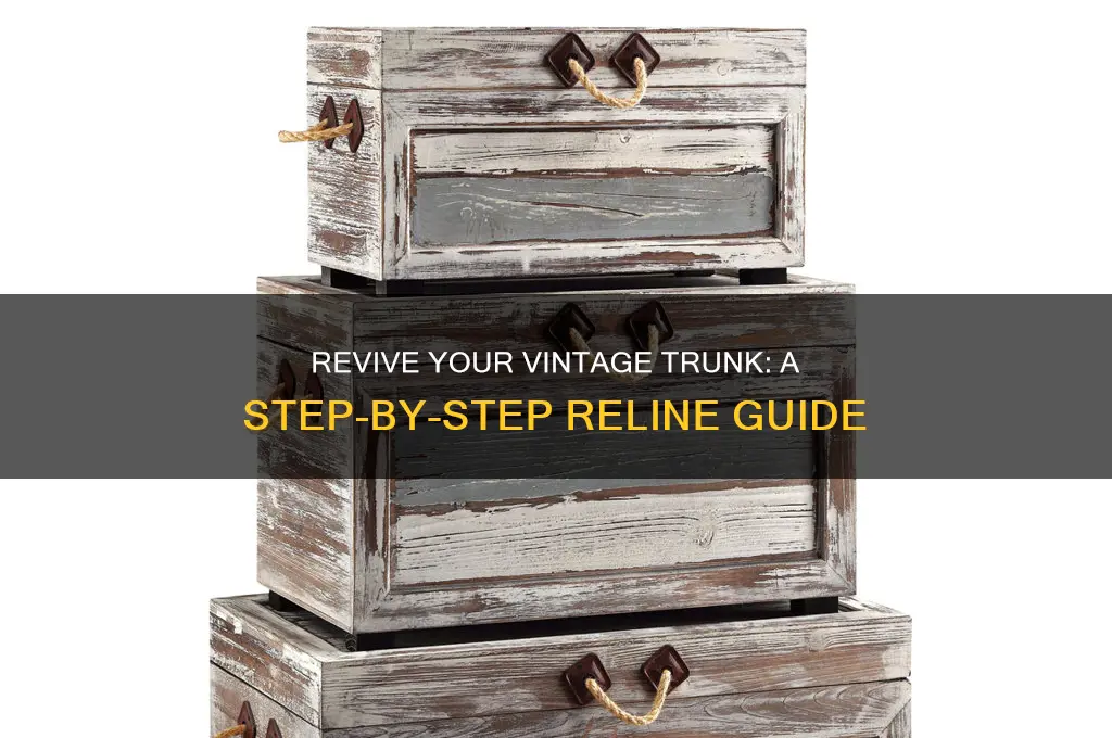 how to reline an old wooden trunk