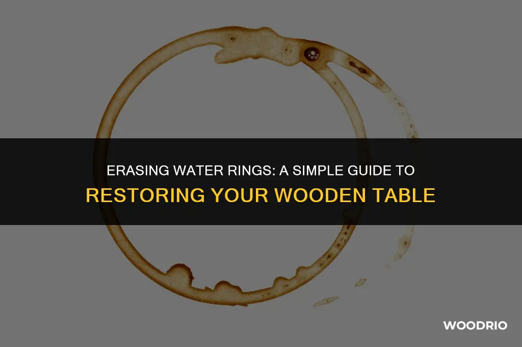 how to remove a water ring from a wood table
