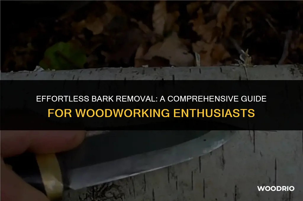 how to remove bark from wood