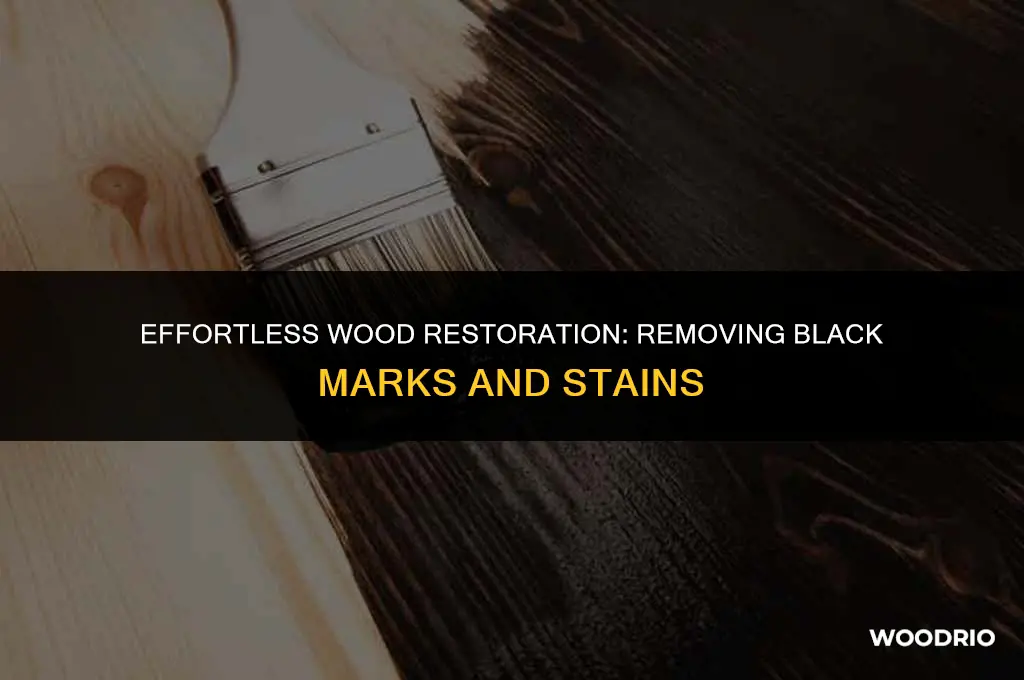 how to remove black marks from wood