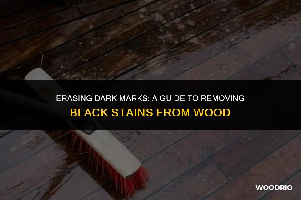 how to remove black stains from wood