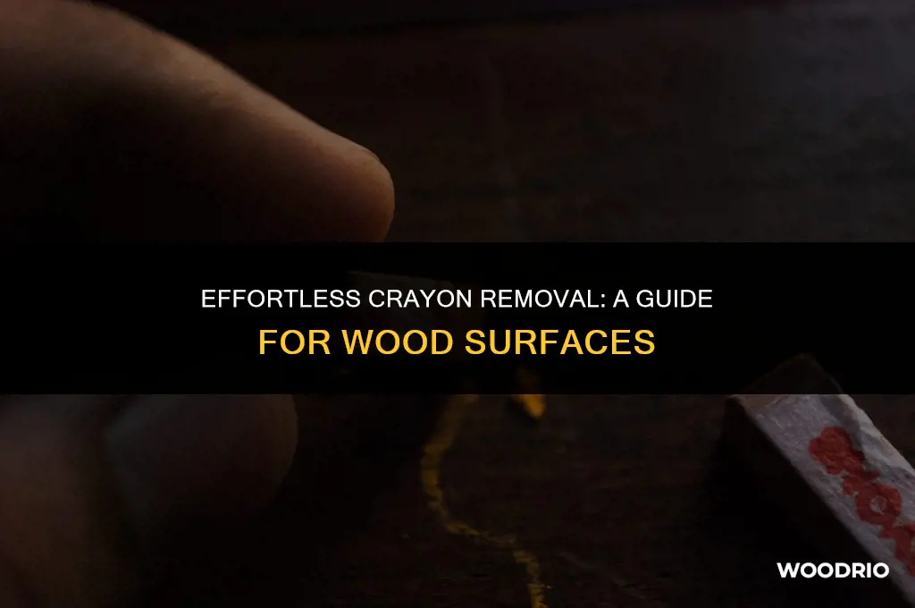 how to remove crayon from wood