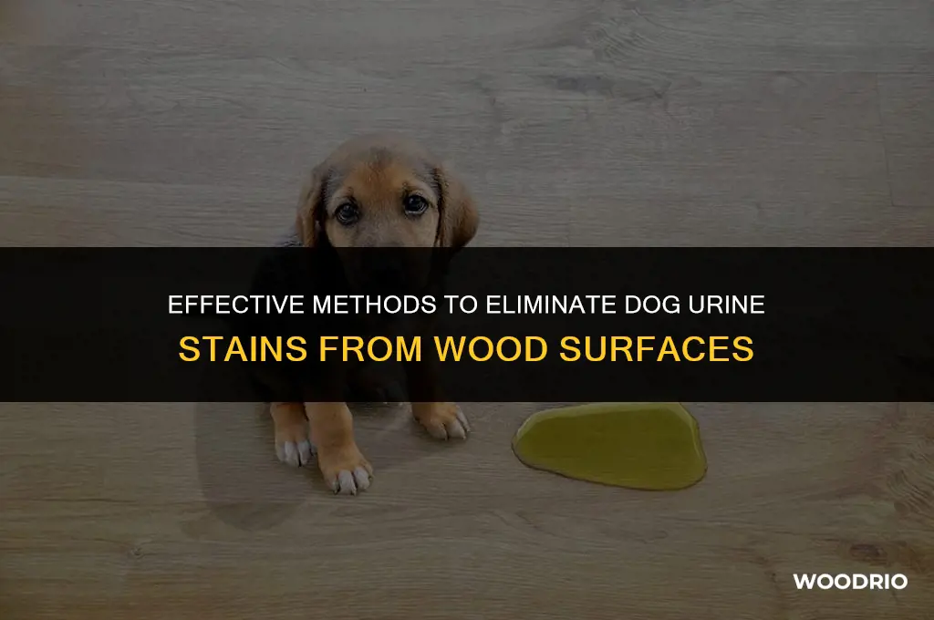 how to remove dog urine from wood