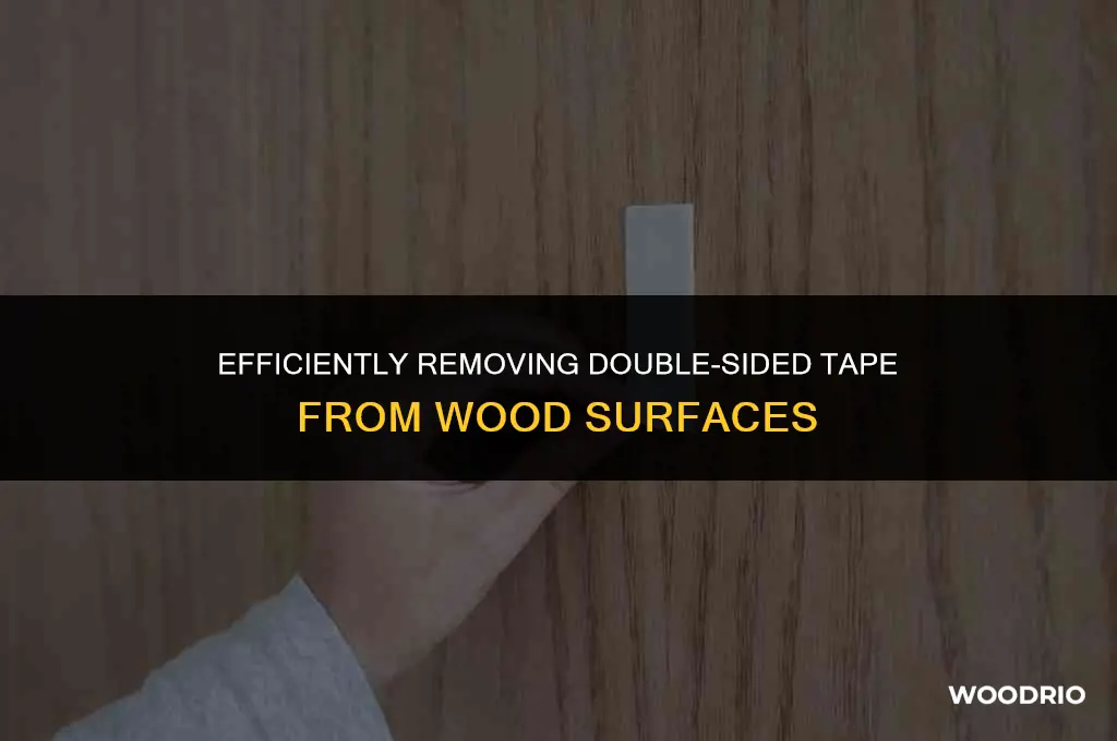 how to remove double sided tape from wood