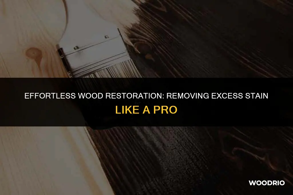 how to remove excess stain on wood