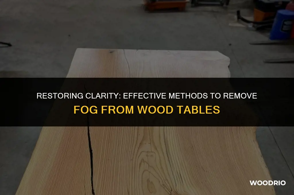 how to remove fog from wood table