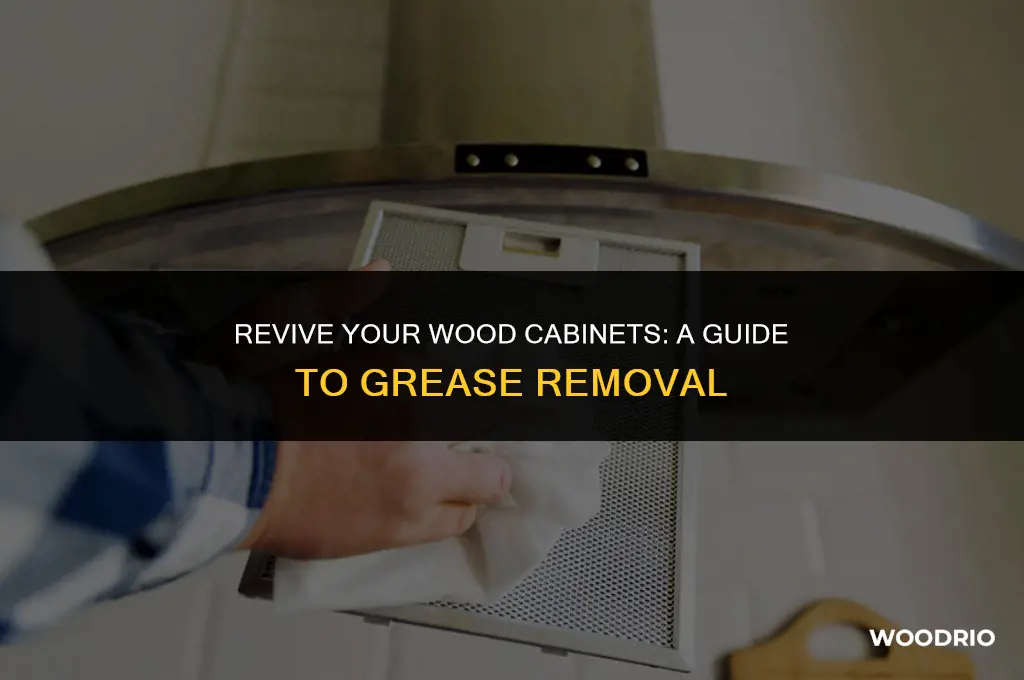 how to remove grease from wood cabinets