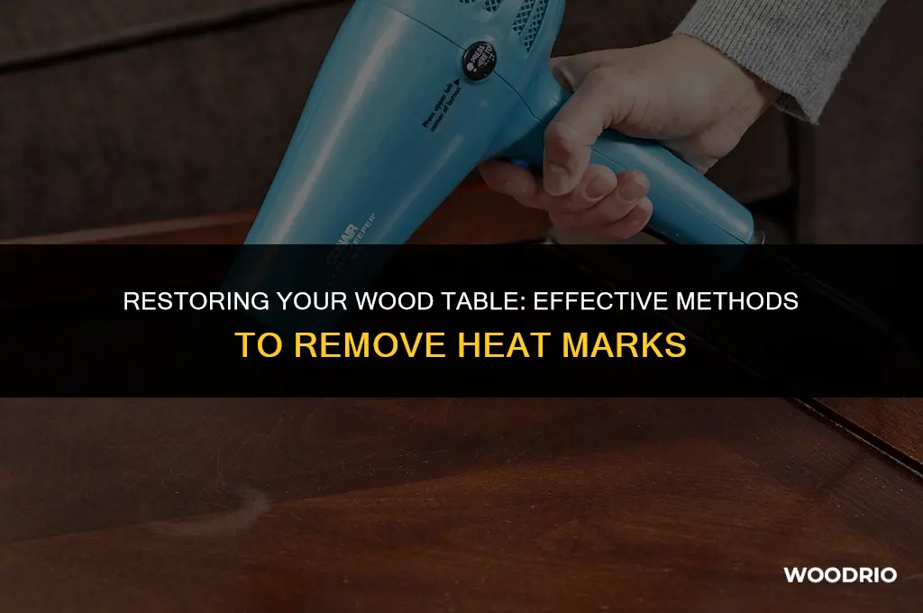 how to remove heat marks from wood table