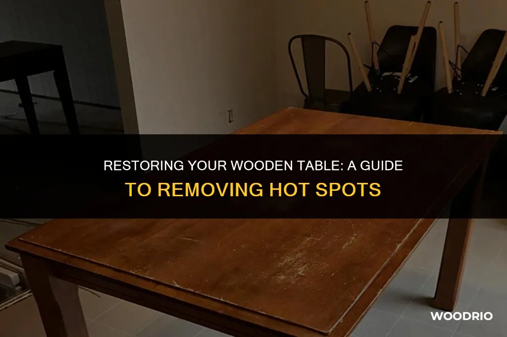 how to remove hot spots on wood table
