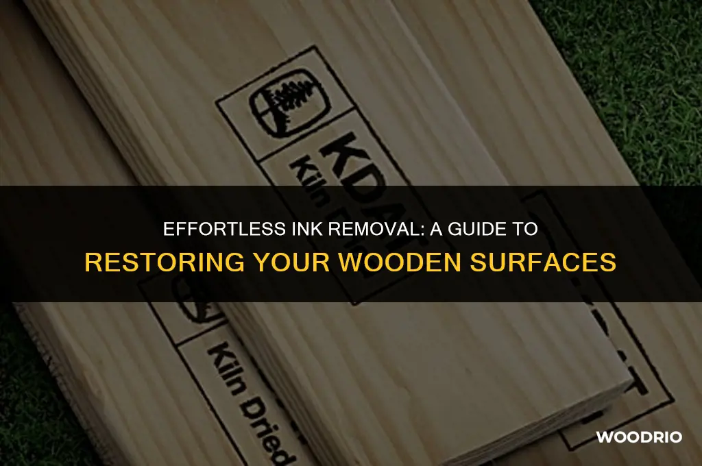 how to remove ink from wood