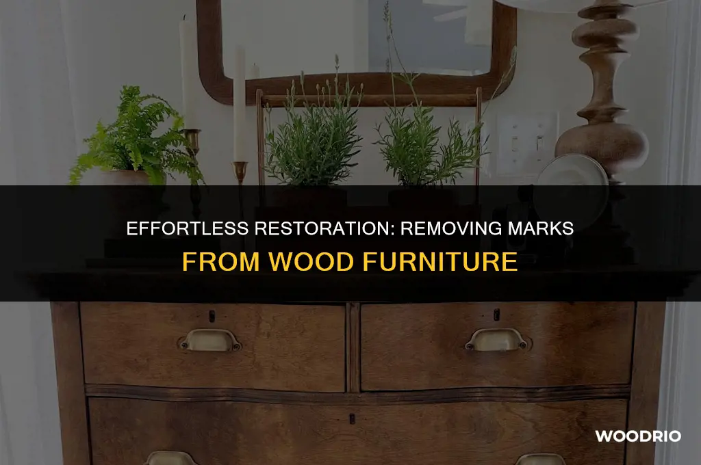 how to remove marks from wood furniture