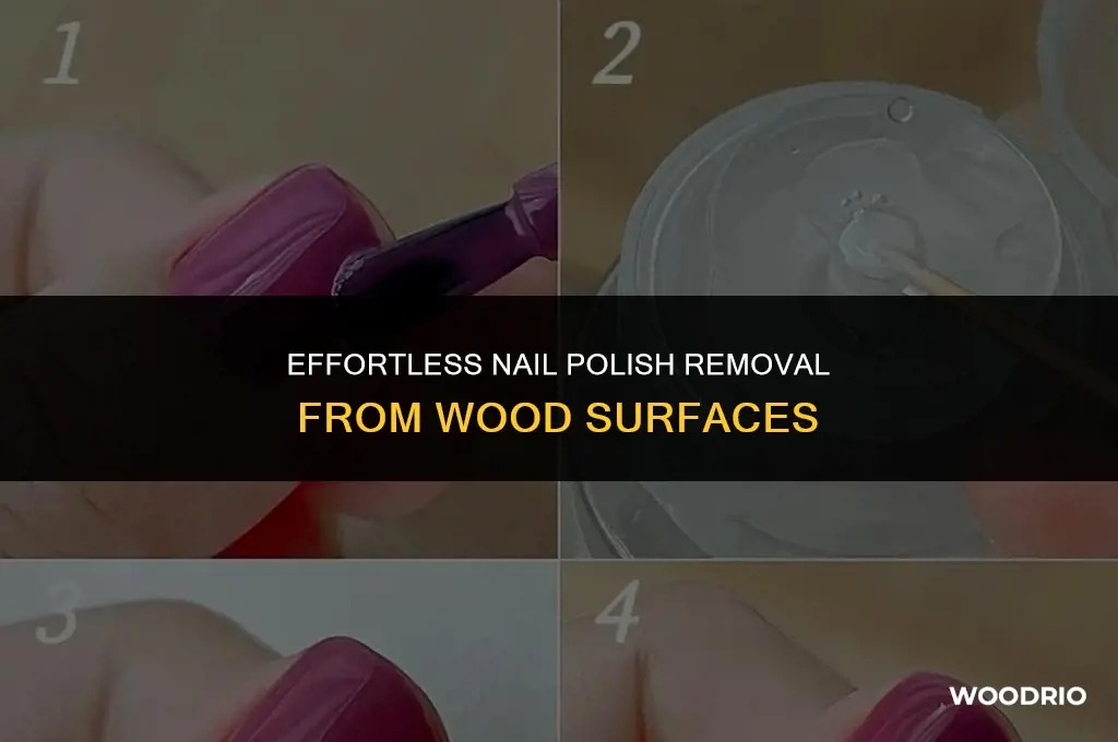 how to remove nail polish on wood