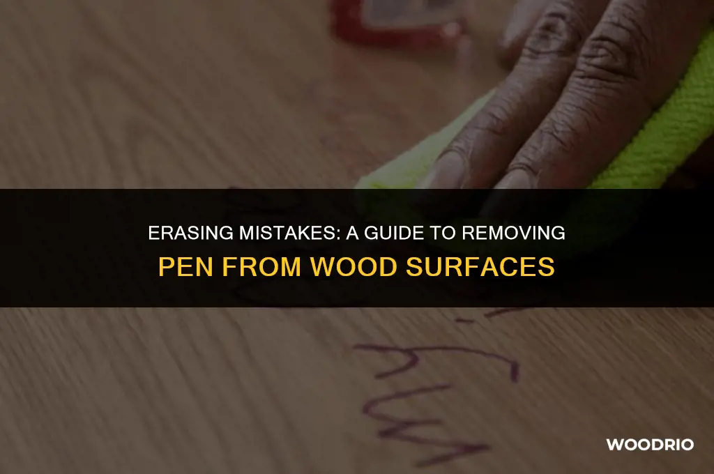 how to remove pen from wood