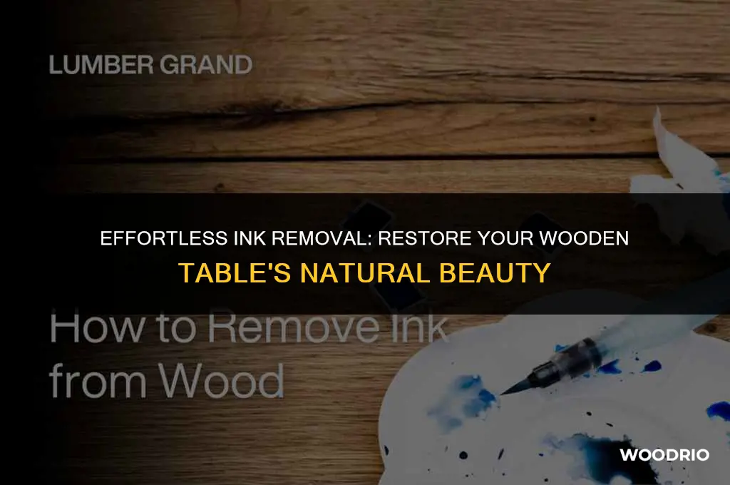 how to remove pen ink from wood table