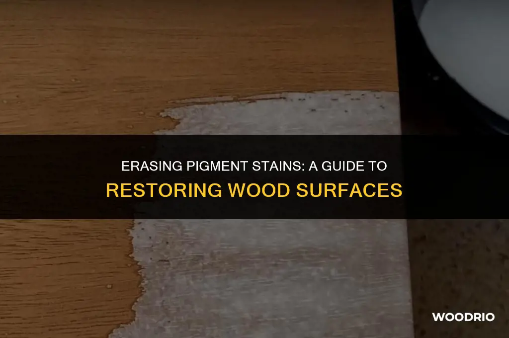how to remove pigment stain from wood