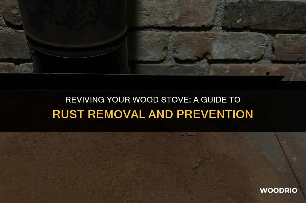 how to remove rust from wood burning stove