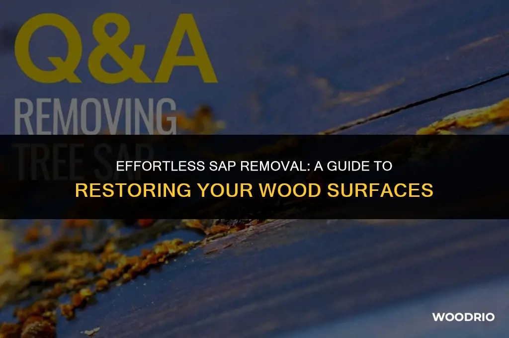 how to remove sap from wood