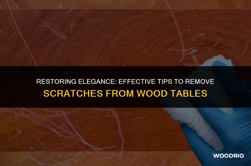 how to remove scratches on wood table