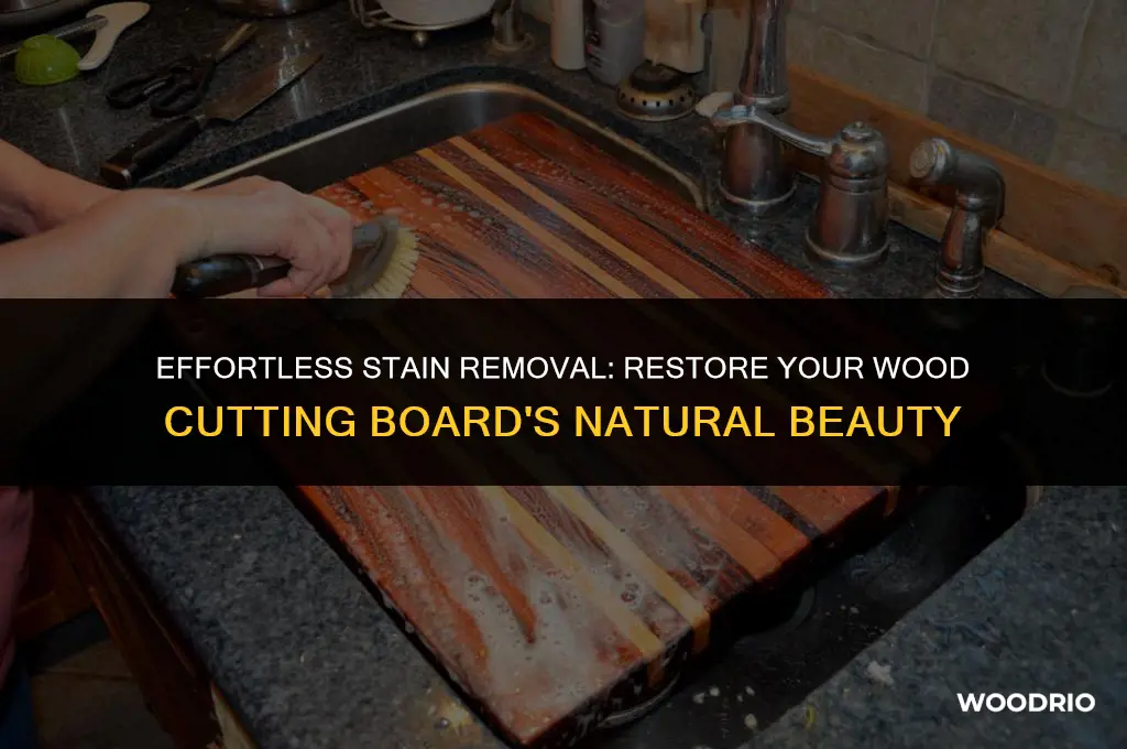 how to remove stain from wood cutting board