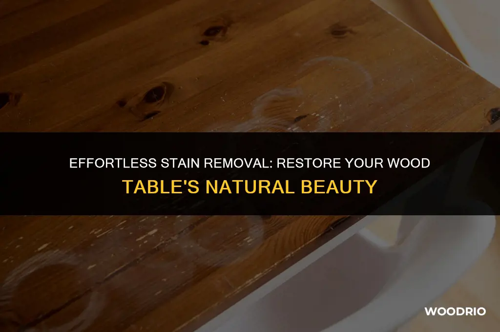 how to remove stains from wood table