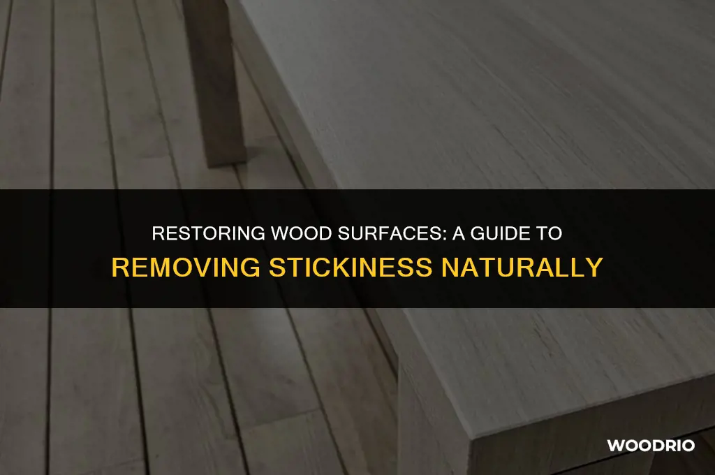 how to remove stickiness from wood