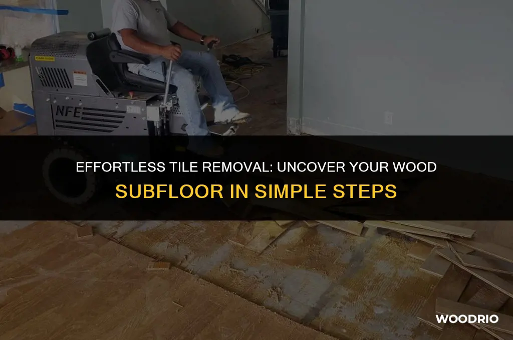 how to remove tile from wood subfloor